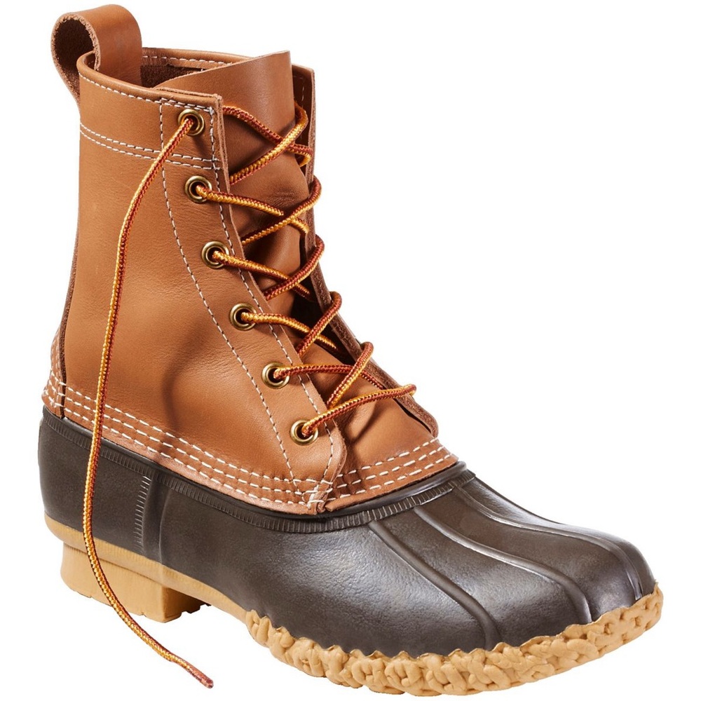 L.L. Bean Leather and Rubber Bean Boots Unlined 8” Women’s